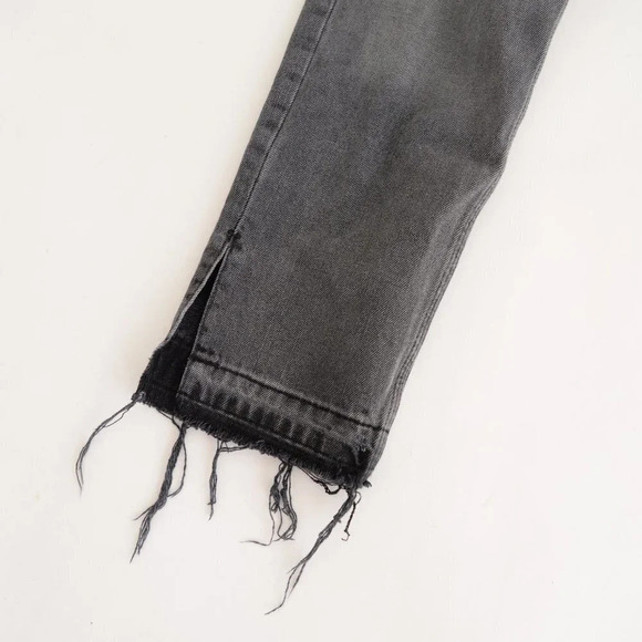 Free People We The Free Black Crop with Raw Hem Denim Jeans Size 25 - Picture 4 of 12